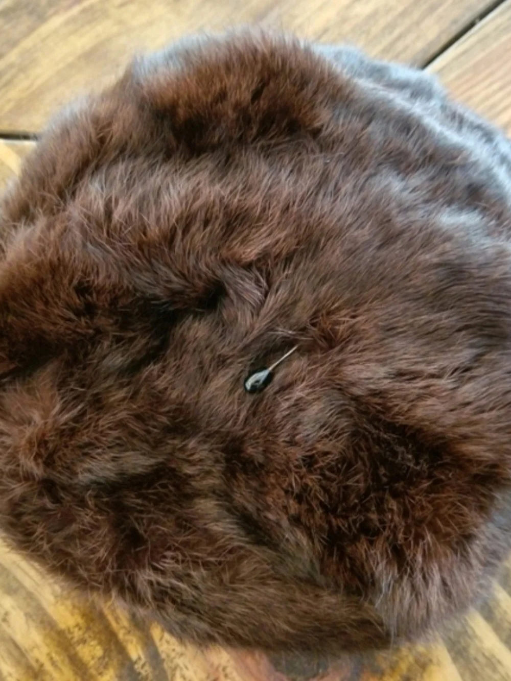 50s Mink Fur Pillbox Hat